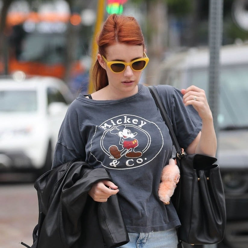 Emma Roberts wearing Lowercase sunglasses